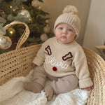 Hand Embroidered Reindeer Name Sweater – Personalized Christmas Keepsake