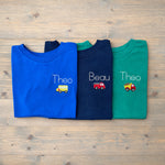 Personalized Kid's Name Embroidered Shirt | Toddler Monogram Tee | Boys & Girls Back to School T-Shirt