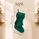 Personalized Velvet Bow Christmas Stocking – Embroidered Name