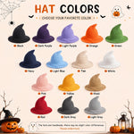 Personalized Halloween Witch Hat | Hand-Knit Name Kids Witch Hat