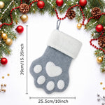Personalized Paw Christmas Stocking – Embroidered Name