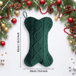Personalized Cable Knit Bone-Shaped Pet Christmas Stocking