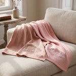 Lightweight Personalized Baby Blanket – Breathable Cotton Knit Infant Blanket, Spring/Summer Newborn Gift