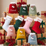 Personalized Christmas Stocking and Gift Sack Set