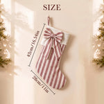 Personalized Bow Christmas Stocking – Embroidered Name