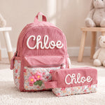 Personalized Corduroy Pencil Case – Custom Yarn Name Pencil Pouch | Back to School