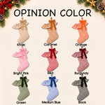 Personalized Gingham Bow Christmas Stocking