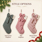 Personalized Vintage Bow Christmas Stocking