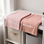 Lightweight Personalized Baby Blanket – Breathable Cotton Knit Infant Blanket, Spring/Summer Newborn Gift