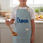Personalized Hand Embroidered Apron – Custom Name Cooking Apron, Mom & Kids Matching Gift, Mother’s Day Gift