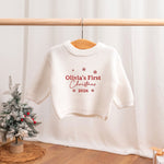 Personalized Baby First Christmas Sweater | Custom Name Embroidered Infant Knit Jumper, 2026 Baby’s First Christmas Outfit