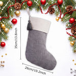 Personalized Neutral Christmas Stocking – Embroidered Name