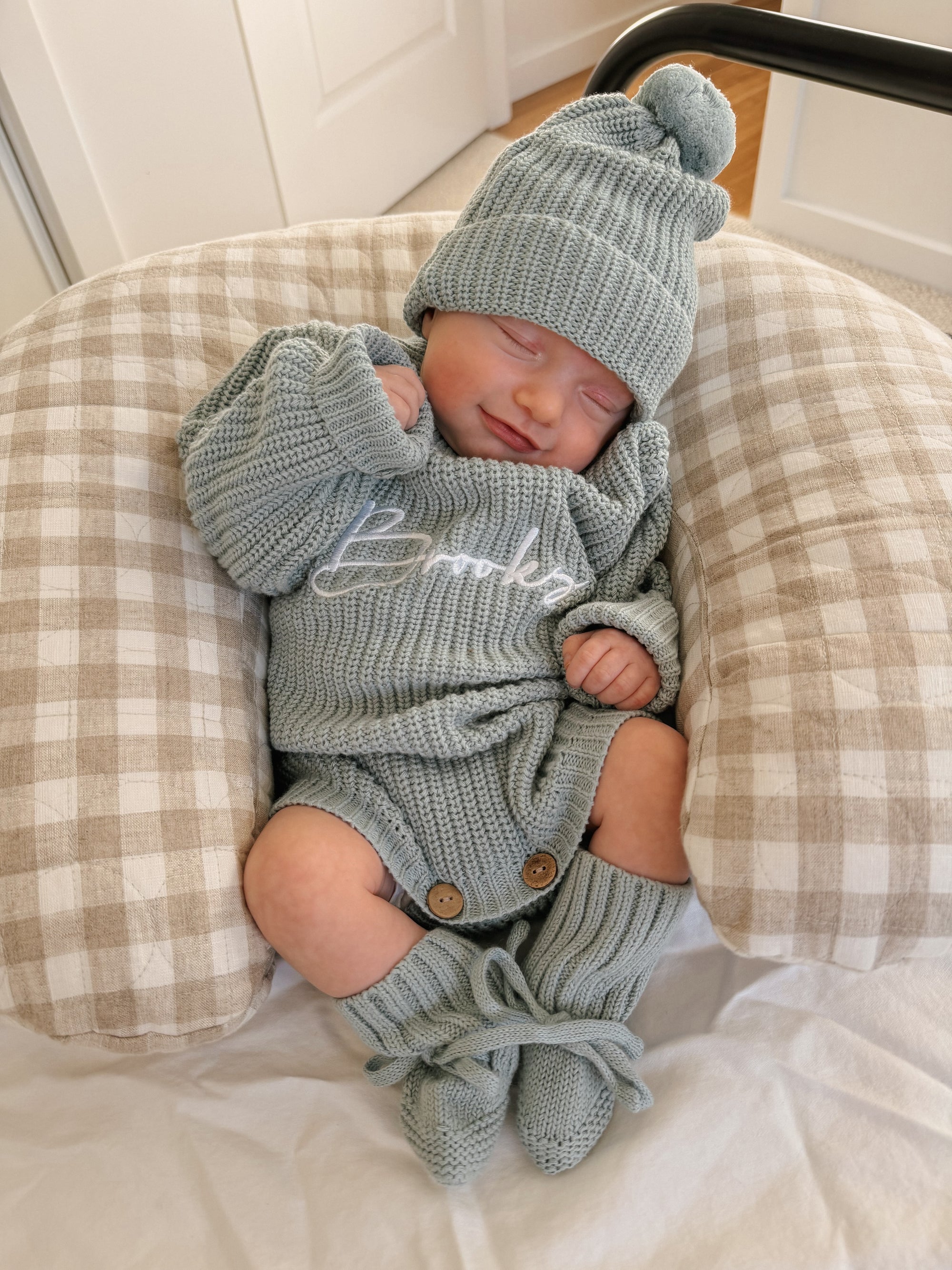 Personalized Baby Romper – Embroidery Custom Name Outfit, Soft Newborn Gift set