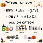 Personalized Halloween Trick or Treat Basket - Embroidered Gingham Candy Bucket