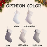 Personalized Neutral Christmas Stocking – Embroidered Name