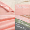 Classic Knit Baby Name Blanket – Soft Knit Custom Embroidered Newborn Blanket, Baby Shower Gift
