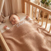 Classic Knit Baby Name Blanket – Soft Knit Custom Embroidered Newborn Blanket, Baby Shower Gift