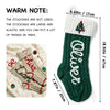 Custom Name Knitted Stockings, Large 18” Embroidered Customized Stocking