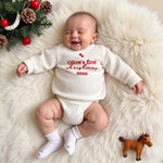 Personalized Baby First Christmas Sweater | Custom Name Embroidered Infant Knit Jumper, 2026 Baby’s First Christmas Outfit