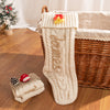 Custom Name Knitted Stockings, Large 18” Embroidered Customized Stocking -A