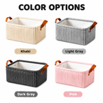 Personalized Diaper Caddy Organizer | Corduroy Baby Basket with 3D Yarn Name | Baby Shower Gift