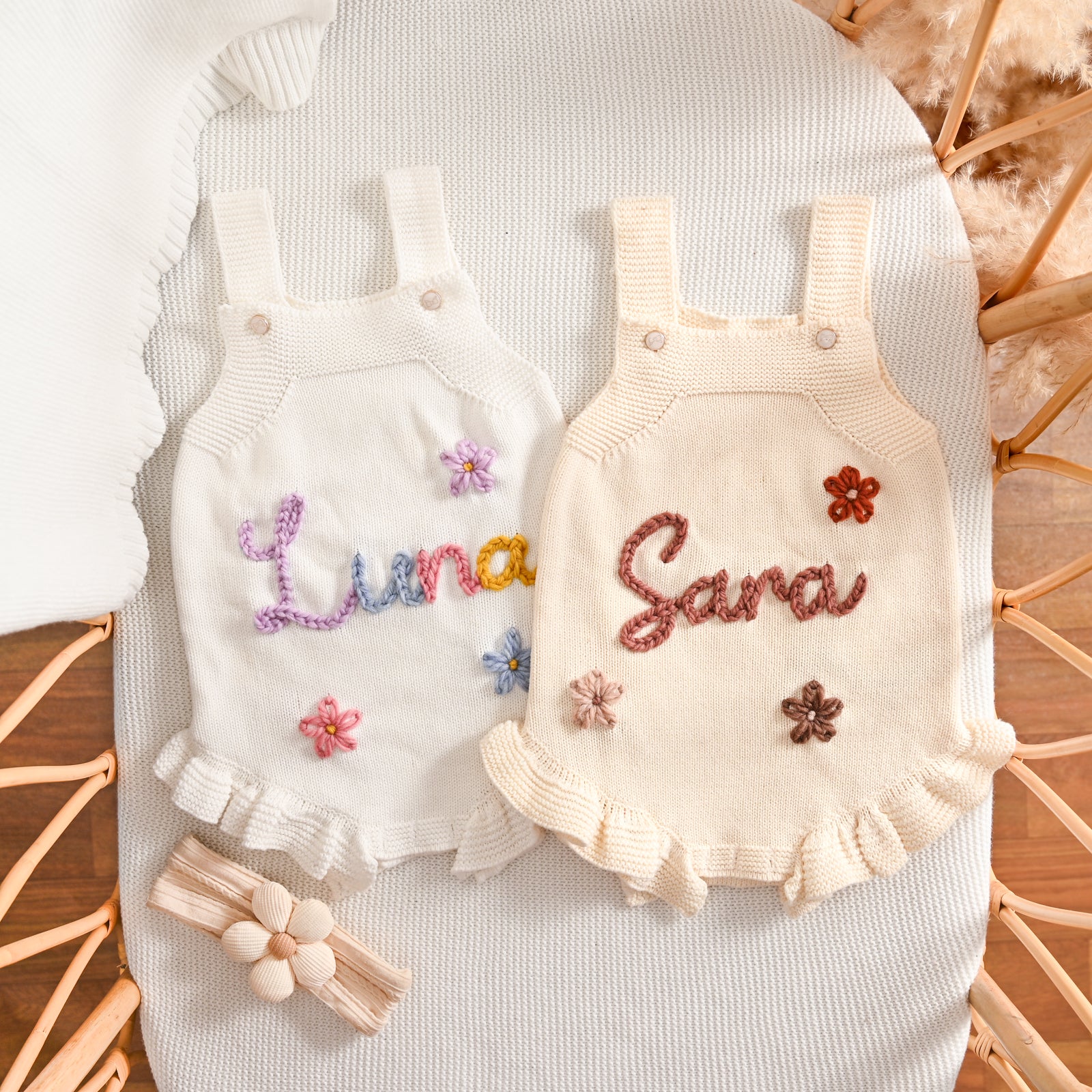 Personalized Embroidered Girl Romper