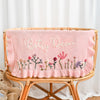 Heavy-Duty Hand-Knitted Floral Name Blanket