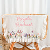 Heavy-Duty Hand-Knitted Floral Name Blanket