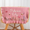 Heavy-Duty Hand-Knitted Floral Name Blanket