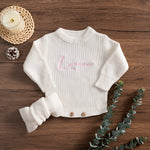 Personalized Baby Romper – Embroidery Custom Name Outfit, Soft Newborn Gift set