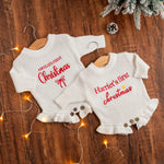 Christmas chunky knit frill leg romper