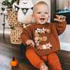 Hand embroidered kids letter sweater