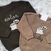 Halloween Embroidered kids name sweater