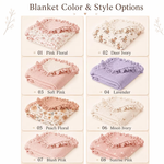 Personalized Floral Baby Blanket, Embroidered Name Ruffle Quilt, Newborn Gift