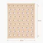 Knit Sheep Baby Blanket, 100% Cotton Nursery Blanket, Soft Newborn Swaddle Gift