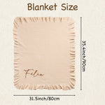 Floral Personalized Baby Blanket – Custom Name Knit Blanket, Soft Newborn Gift
