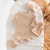 Chunky Knit Romper & Beanie & Bootie & Topknot Bundle