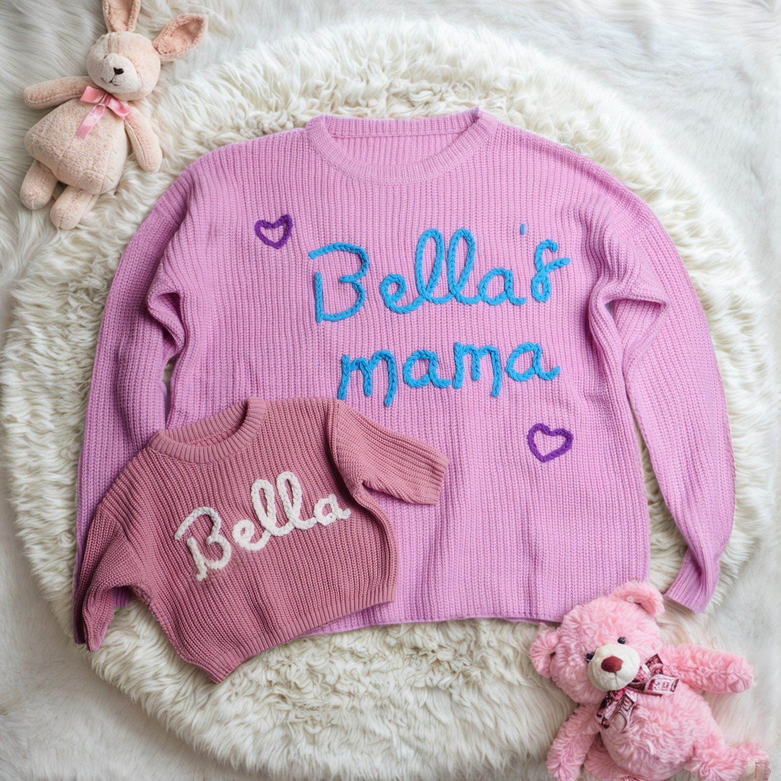 Hand embroidered Adult name sweater