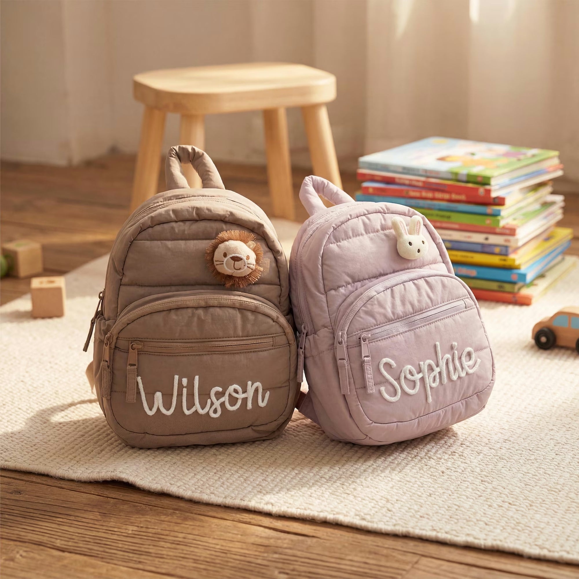 buy personalized mini backpack Teddy 24cm makes it perfect for preschoolers to carry their books and other essentials Personalized Quilted Toddler Backpack