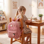 Personalized Toddler Backpack | Embroidered Name Corduroy Kids Book Bag for Preschool & Back to School