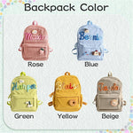 Personalized Toddler Backpack | Embroidered Name Corduroy Kids Book Bag for Preschool & Back to School