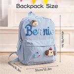 Personalized Toddler Backpack | Embroidered Name Corduroy Kids Book Bag for Preschool & Back to School