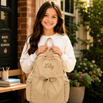 Personalized Girls Bow Backpack | Custom Name School Bag