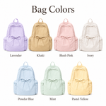 Personalized Girls Bow Backpack | Custom Name School Bag