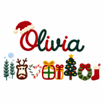 Hand Embroidered Christmas Name Blanket – Baby's First Christmas Keepsake