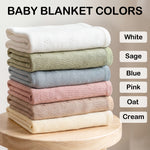 Lightweight Personalized Baby Blanket – Breathable Cotton Knit Infant Blanket, Spring/Summer Newborn Gift