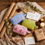 Personalized Name Corduroy Pencil Case – Custom Kids Zipper Pouch, Baby Shower Gift, Makeup Bag, Back to School